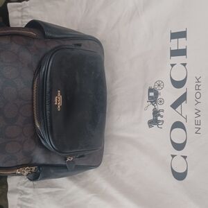 Coach Womens Black and Brown Backpack